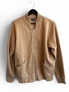 J Peterman French Terry Bomber Cardigan Medium